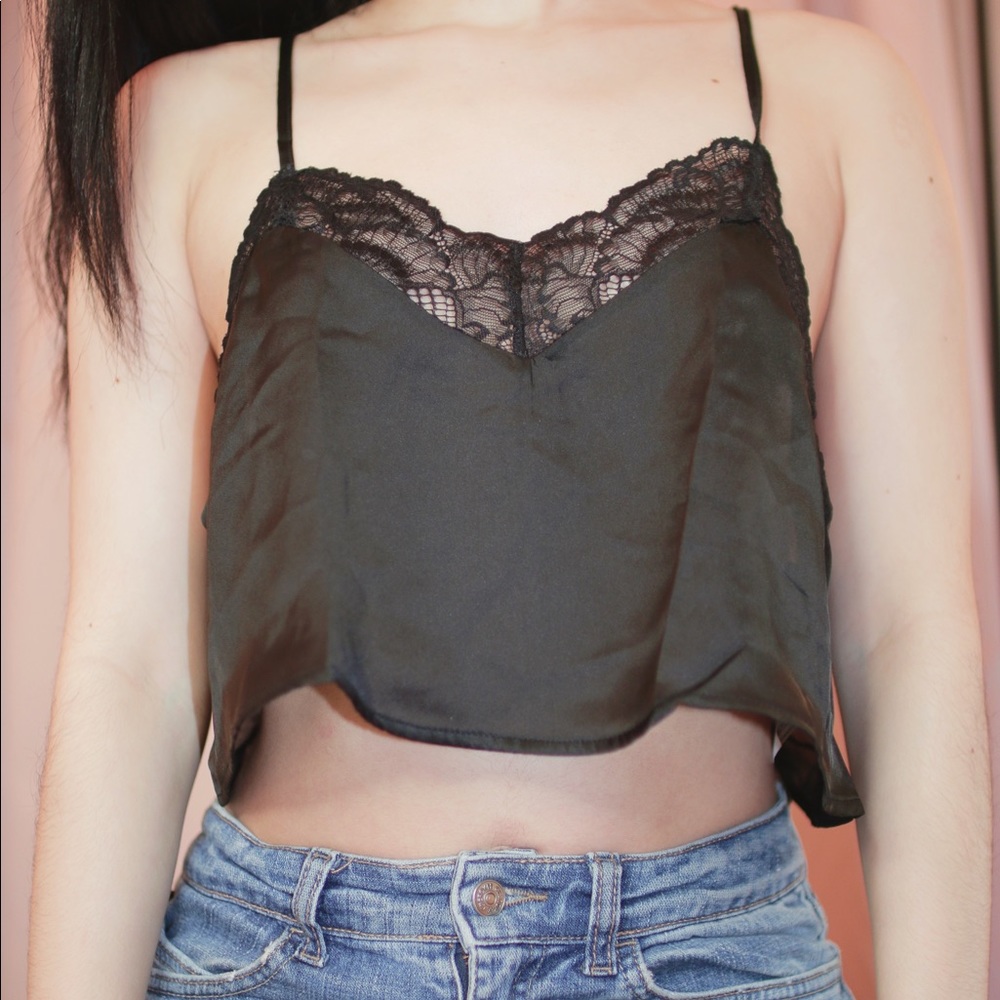 'Naomi' Crop Satin Cami
